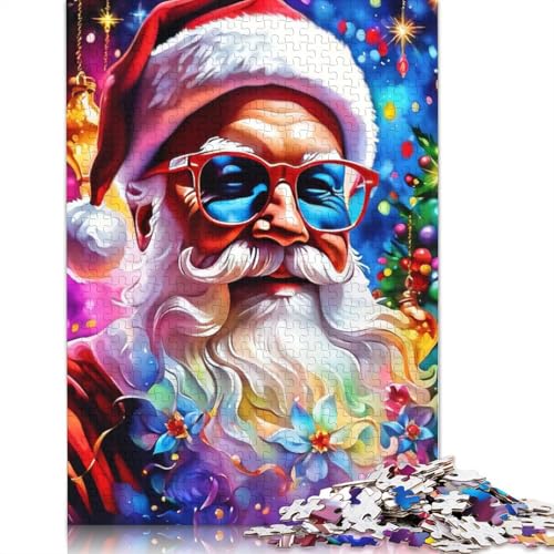 Puzzle für Erwachsene 1000 Teile Weihnachtsmann Holzpuzzle für Erwachsene und Jugendliche Wohnkultur Puzzle Spielzeug 1000 Teile (75x50cm) von POLIUAWS