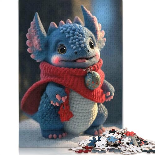 Puzzle für Erwachsene 1000 Teile niedliche Drachen Papierpuzzle für Erwachsene Lernspiel Herausforderung Spielzeug 1000 Teile (38x26cm) von POLIUAWS
