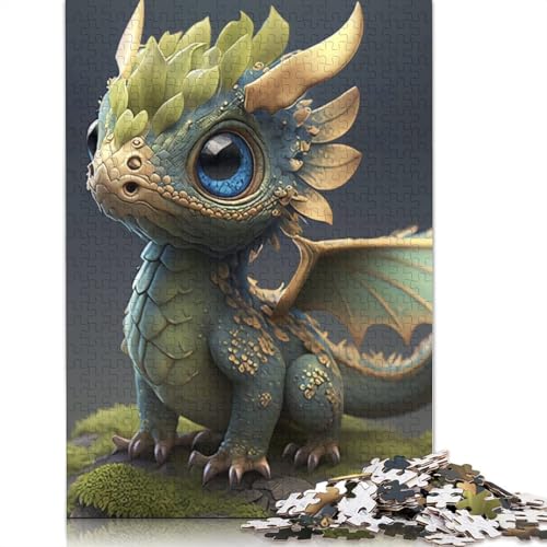 Puzzle für Erwachsene 1000 Teile niedliche Drachen Papierpuzzle für Erwachsene und Jugendliche Wohnkultur Puzzle Spielzeug 1000 Teile (38x26cm) von POLIUAWS