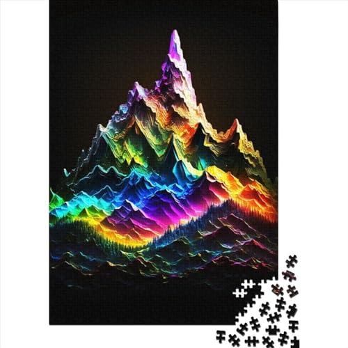 Puzzle für Erwachsene 1000 bunte Bergpuzzle 4 Puzzle für Erwachsene Lernspiel Herausforderung Spielzeug 1000 Teile (38x26cm) von POLIUAWS