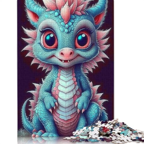 Puzzle für Erwachsene 1000 niedliche Drachen Puzzle Puzzle für Erwachsene Lernspiel Herausforderung Spielzeug 1000 Teile (38x26cm) von POLIUAWS