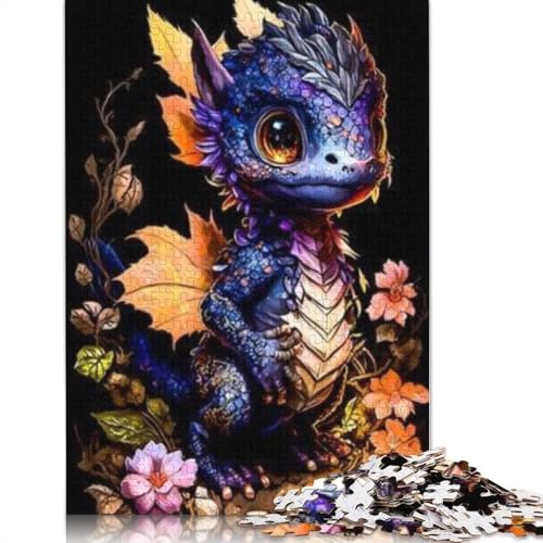 Puzzle für Erwachsene 1000 niedliche Drachen Puzzle Puzzle für Erwachsene Lernspiel Herausforderung Spielzeug 1000 Teile (38x26cm) von POLIUAWS