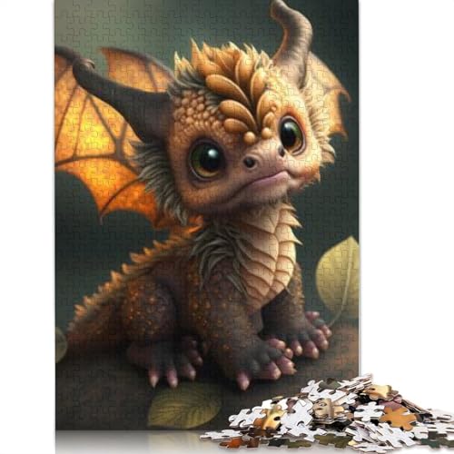 Puzzle für Erwachsene 1000 niedliche Drachen Puzzle Puzzle für Erwachsene Lernspiel Herausforderung Spielzeug 1000 Teile (38x26cm) von POLIUAWS