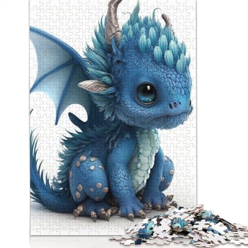 Puzzle für Erwachsene 1000 niedliche Drachen Puzzle Puzzle für Erwachsene Lernspiel Herausforderung Spielzeug 1000 Teile (75x50cm) von POLIUAWS