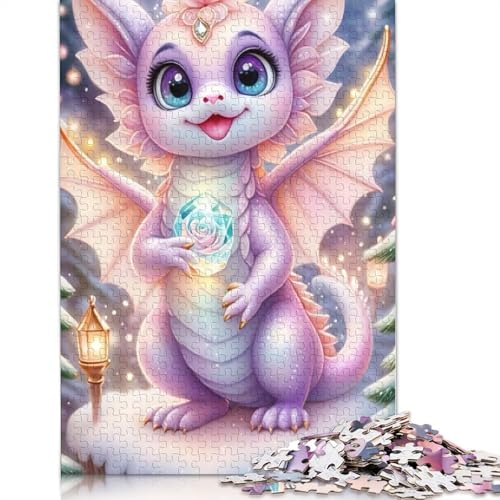 Puzzle für Erwachsene 1000 niedliche Drachen Puzzle für Erwachsene Lernspiel Herausforderung Spielzeug 1000 Teile (38x26cm) von POLIUAWS