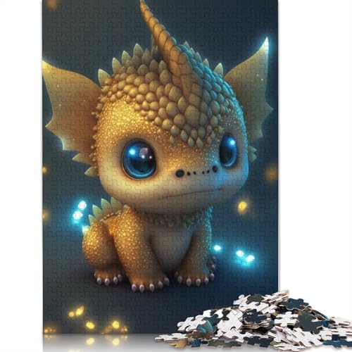 Puzzle für Erwachsene 1000 niedliche Drachen Puzzle für Erwachsene Lernspiel Herausforderung Spielzeug 1000 Teile (38x26cm) von POLIUAWS