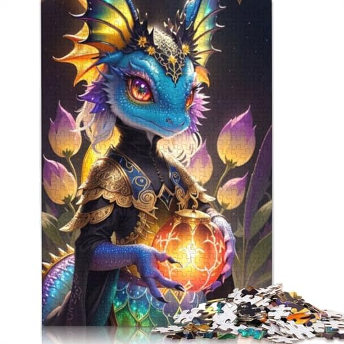 Puzzle für Erwachsene 1000 niedliche Drachen Puzzle für Erwachsene Lernspiel Herausforderung Spielzeug 1000 Teile (38x26cm) von POLIUAWS
