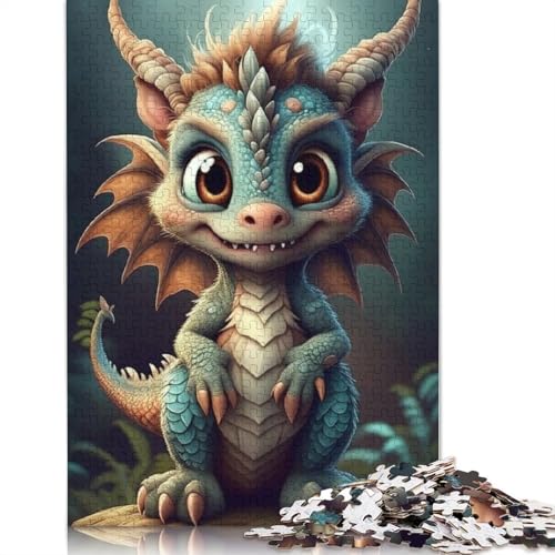 Puzzle für Erwachsene 1000 niedliche Drachen Puzzle für Erwachsene Lernspiel Herausforderung Spielzeug 1000 Teile (38x26cm) von POLIUAWS