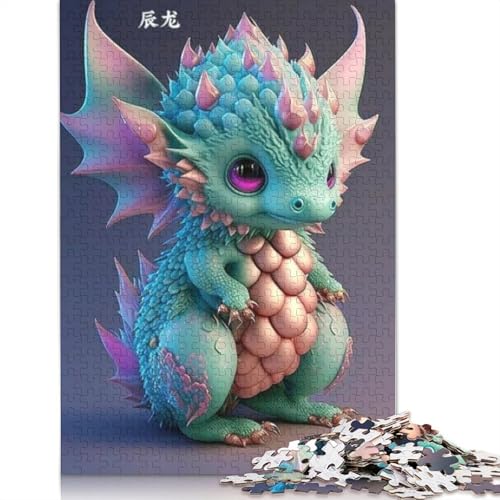 Puzzle für Erwachsene 1000 niedliche Drachen Puzzle für Erwachsene Lernspiel Herausforderung Spielzeug 1000 Teile (75x50cm) von POLIUAWS