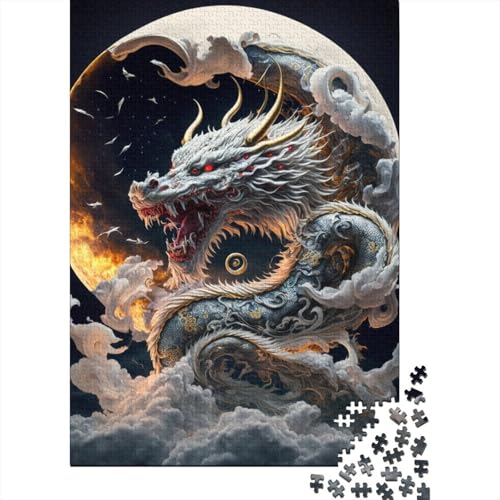 Puzzle für Erwachsene Mutiger Drache Erwachsene Puzzle Lernspiel Herausforderung Spielzeug 1000 Teile (38x26cm) von POLIUAWS