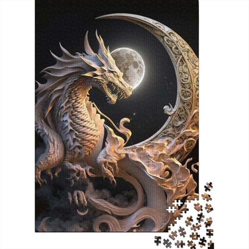 Puzzle für Erwachsene Mutiger Drache Erwachsene Puzzle Lernspiel Herausforderung Spielzeug 1000 Teile (38x26cm) von POLIUAWS