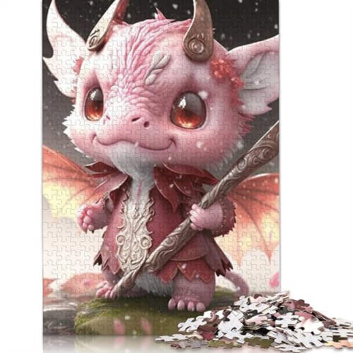 Puzzle für Erwachsene Niedliche Drachen Puzzle Erwachsene Puzzle Lernspiel Herausforderung Spielzeug 1000 Teile (38x26cm) von POLIUAWS