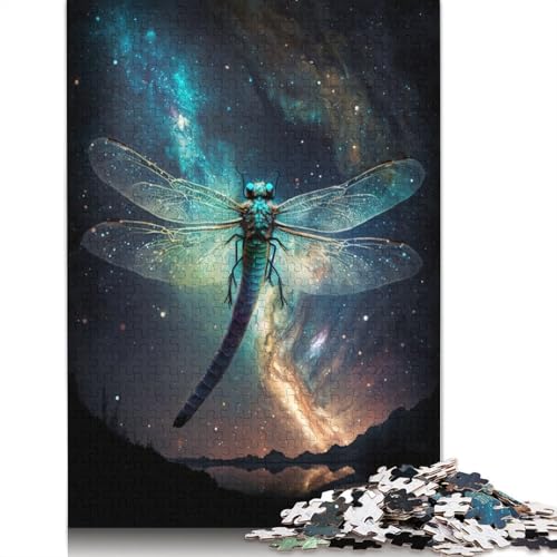 Puzzle für Erwachsene mit Galaxie-Libelle, 100% Recyclingpapier, 1000 Teile, Puzzle für Erwachsene für Kinder, 1000 Teile (75 x 50 cm) von POLIUAWS