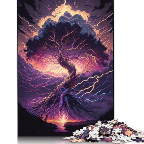 Puzzle für Erwachsene mit dem Motiv „Baum des Lebens“, Fantasy-Puzzle, Premium-Puzzle aus 100% recyceltem Brett, Problemlösungspuzzles für Erwachsene und Kinder, 1000 Teile (75 x 50 cm) von POLIUAWS