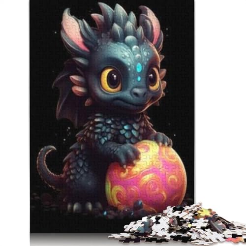 Puzzle für Erwachsene mit niedlichen Drachen 1000 Teile, Papierpuzzle für Erwachsene, Lernspiel, Herausforderung Spielzeug, 1000 Teile (38 x 26 cm) von POLIUAWS
