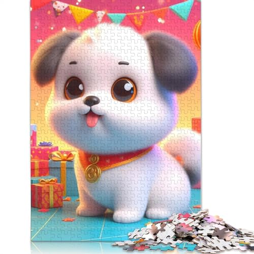 Puzzle für Erwachsene mit niedlichen Welpen, 1000 Teile, Papierpuzzle für Erwachsene, Lernspiel, Herausforderung, Spielzeug, 1000 Teile (38 x 26 cm) von POLIUAWS