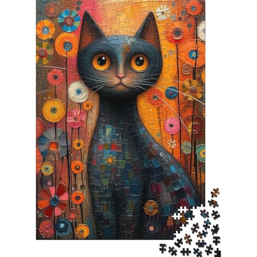 Puzzle für Erwachsene mit süßer Katze, 1000 Teile, Puzzle für Erwachsene, nachhaltiges Puzzle für Erwachsene | Spiele 1000 Teile (38x26cm) von POLIUAWS