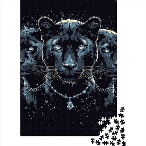 Puzzle für Erwachsene und Jugendliche Black Panther Holzpuzzle Erwachsenenpuzzle Lernspiel Herausforderung Spielzeug 1000 Teile (75x50cm) von POLIUAWS