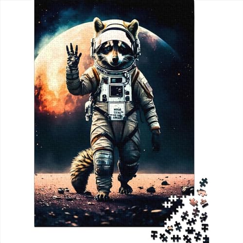 Puzzle für Erwachsene und Teenager, 1000 Teile Waschbär Puzzle, Spiel für Familien von Erwachsenen und Teenagern (38x26cm) von POLIUAWS