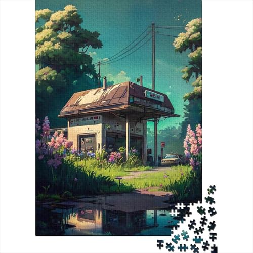 Puzzle im japanischen Stil für Erwachsene, 1000 Teile, Holzpuzzle für Erwachsene, Puzzle für Jugendliche ab 12 Jahren, Weihnachtsgeschenke, 1000 Teile (75 x 50 cm) von POLIUAWS