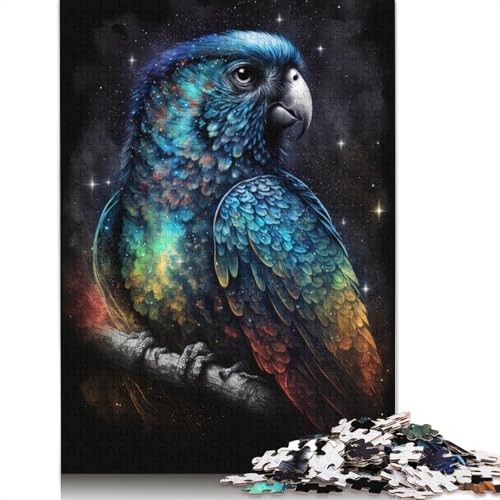 Puzzle mit 1000 Teilen, Papageien-Galaxie, für Erwachsene, Denksportaufgaben für Erwachsene, ungewöhnliche Puzzles für Erwachsene, für Erwachsene Kinder, 1000 Teile (75 x 50 cm) von POLIUAWS
