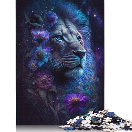 Puzzle mit 1000 Teilen, Weltraum-Löwenblume, für Erwachsene, 100% Recyclingpapier, schwierige Puzzles für Kinder, 1000 Stück (75 x 50 cm) von POLIUAWS