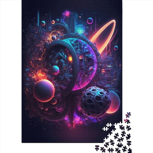 Puzzle mit 1000 Teilen, abstrakter Kosmos für Erwachsene, ab 14 Jahren, 1000 Teile (38 x 26 cm) von POLIUAWS