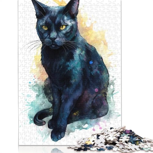Puzzle mit 1000 Teilen, süße Bombay-Katze, Mal-Puzzle, Lernspiel, Spielzeug, Familiendekoration, Erwachsene, herausfordernd, 1000 Teile (38 x 26 cm) von POLIUAWS