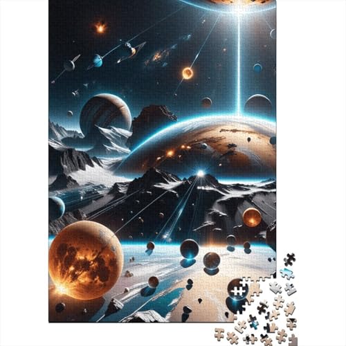 Puzzle mit 1000 Teilen des Galaktischen Universums für Erwachsene und Jugendliche, aus Holz und Papier, 1000 Teile (38 x 26 cm) von POLIUAWS