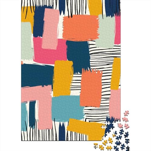 Puzzle mit 1000 Teilen für Erwachsene, Holzpuzzle mit Graffiti, Puzzle für Erwachsene, Lernspiele für Zuhause, Bastelspielzeug, 1000 Teile (75 x 50 cm) von POLIUAWS