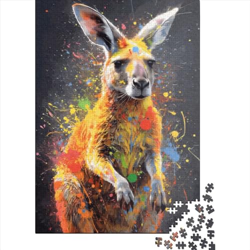 Puzzle mit 1000 Teilen mit Känguru-Design für Jugendliche, nachhaltiges Puzzle für Erwachsene, Spiele (1000 Teile, 75 x 50 cm) von POLIUAWS