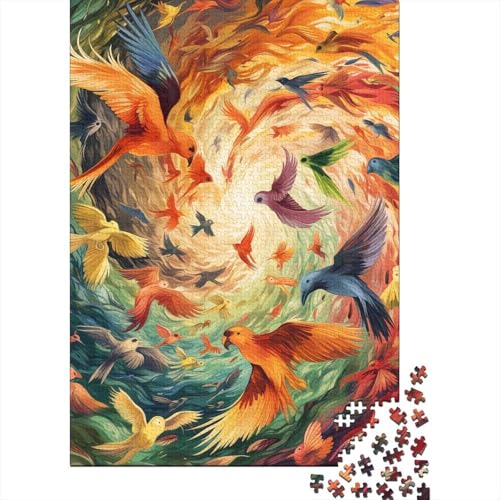 Puzzle mit 1000 Teilen von Vögeln, Papierpuzzle für Kinder, Lernspiel für Erwachsene und Jugendliche, 1000 Teile (38 x 26 cm) von POLIUAWS