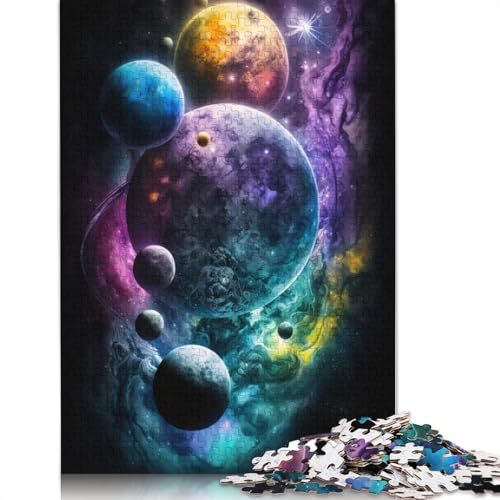 Puzzle mit Galaxie- und Planetenmotiven, rechteckig, aus Pappe, Kinder ab 12 Jahren, 1000 Teile (75 x 50 cm) von POLIUAWS