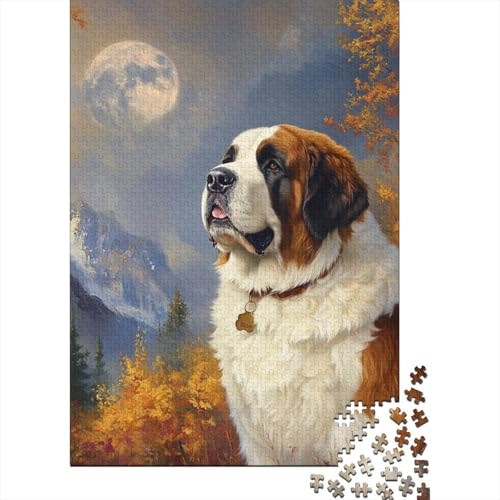 Puzzle mit tibetischem Mastiff, 100% recycelter Pappe, Puzzle aus 100% recycelter Pappe, für Jungen oder Mädchen, 1000 Teile (75 x 50 cm) von POLIUAWS
