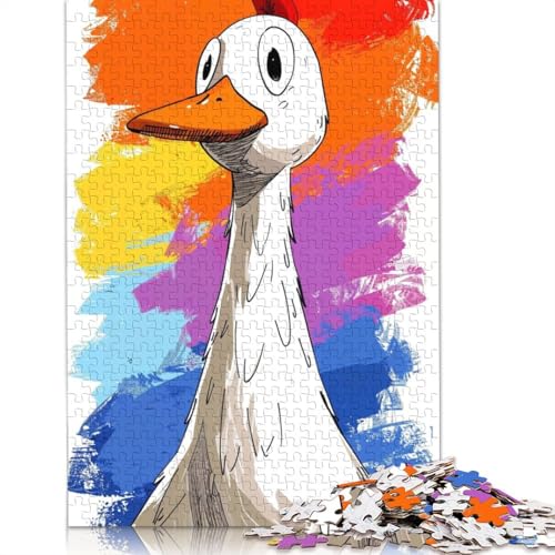 Quirky Goose Puzzle 1000 Teile Schwer Puzzle Spielzeug Pädagogisches Spiel Impossible Herausforderung Spielzeug Für Erwachsene Kinder 1000pcs (75x50cm) von POLIUAWS