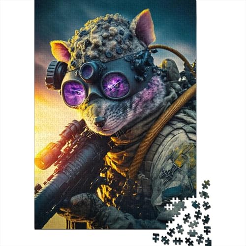 Rat Troops Papierpuzzle für Erwachsene, 1000 Teile, nachhaltige Puzzlespiele, 1000 Teile (38 x 26 cm) von POLIUAWS