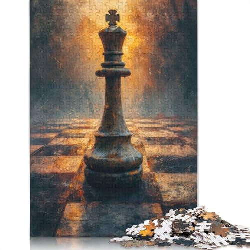 Regal Checkmate Puzzle 1000 Teile Schwer Puzzle Spielzeug Lernspiel Impossible Herausforderung Spielzeug Für Erwachsene Kinder 1000pcs (38x26cm) von POLIUAWS