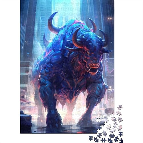 Riesenpuzzle, 1000 Teile, Bulle für Erwachsene, Halloween-Geschenk, Papier-Puzzles für Erwachsene und Jugendliche, 1000 Teile (38 x 26 cm) von POLIUAWS