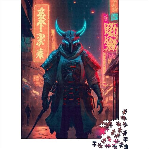 Samurai 1000 Teile Puzzle für Erwachsene Puzzle für Erwachsene Halloween Geschenk Alter 14+ 1000 Teile (38x26cm) von POLIUAWS