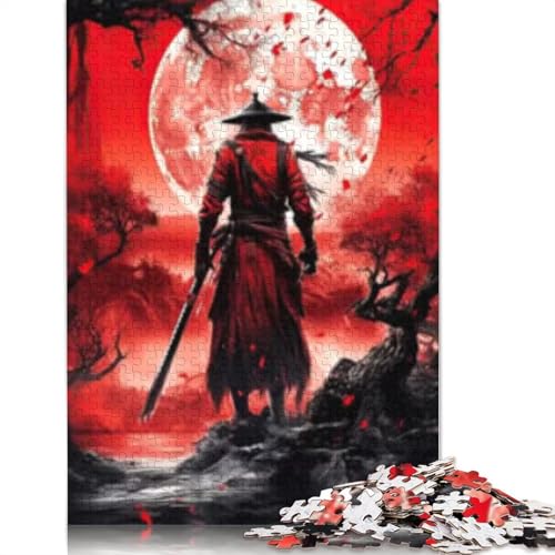 Samurai Holzpuzzle für Erwachsene, 1000 Teile, Lernspiel, Herausforderungsspielzeug, 1000 Teile (75 x 50 cm) von POLIUAWS