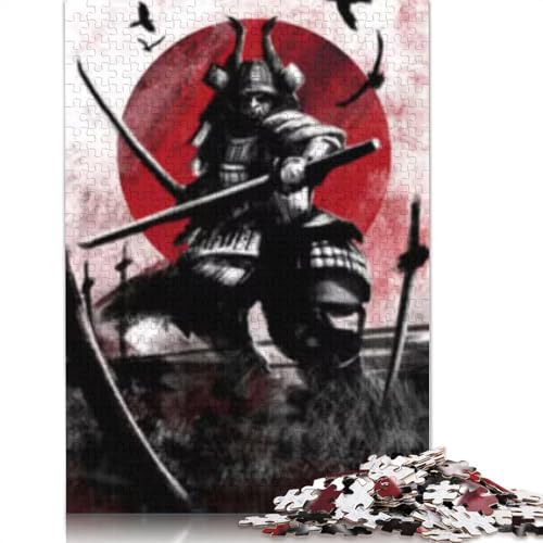 Samurai Puzzle 1000 Teile Japanischer Stil für Erwachsene, Halloween-Geschenk, Papierpuzzle für Erwachsene, 1000 Teile (38 x 26 cm) von POLIUAWS