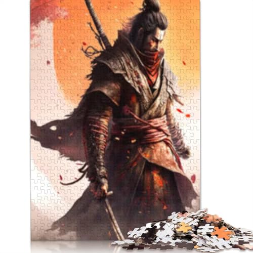 Samurai-Puzzle für Erwachsene, 1000 Teile, Familienspiel für Erwachsene und Jugendliche (38 x 26 cm) von POLIUAWS
