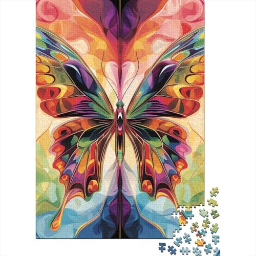 Schmetterlingspuzzle, 1000 Teile, für Erwachsene und Jugendliche, Holz- und Papierpuzzle, 1000 Teile (38 x 26 cm) von POLIUAWS