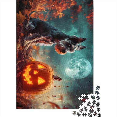 Schnauzer-Puzzle, Denksportaufgabe, Premium-Puzzle aus Karton für Kinder und Erwachsene ab 12 Jahren, 1000 Teile (75 x 50 cm) von POLIUAWS