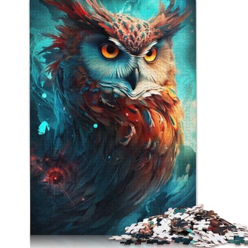 Schöne Eule, 1000-teiliges Puzzle, ab 18 Jahren, Lernspiele, Puzzles für Erwachsene, für Frauen, für Kinder ab 12 Jahren, 1000 Teile (75 x 50 cm) von POLIUAWS