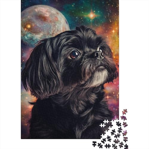 Shih Tzu-Puzzle, 100% recycelter Karton, 100% recycelter Karton, Puzzle für Jungen oder Mädchen, 1000 Teile (75 x 50 cm) von POLIUAWS