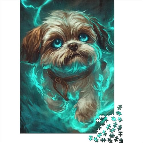 Shih Tzu Puzzle, Denksportaufgabe, 100% recycelter Karton, Puzzle für Damen und Herren, 1000 Teile (75 x 50 cm) von POLIUAWS