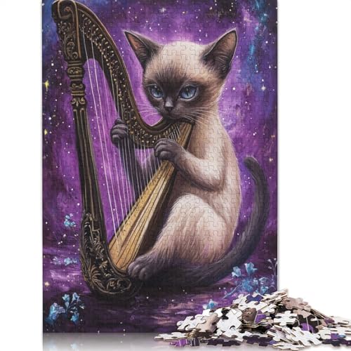 Siamesisches Kätzchen-Puzzle, Lernspiele, Familienaktivitäten, Premium-Puzzle aus Karton für Frauen und Männer, 1000 Teile (75 x 50 cm) von POLIUAWS