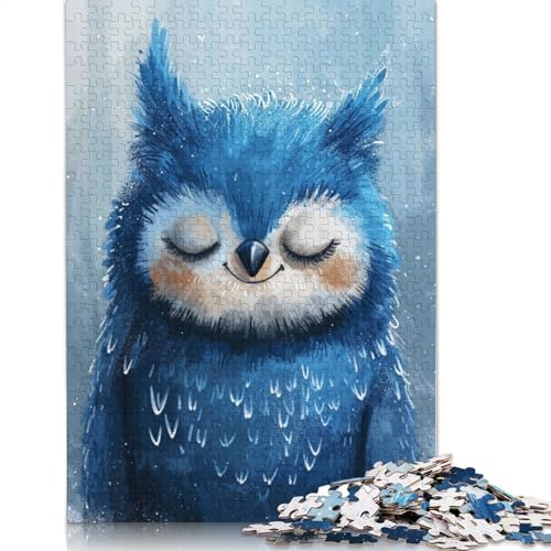 Slumbering Sapphire Owl Puzzle 1000 Teile Schwer Puzzle Spielzeug Lernspiel Impossible Herausforderungsspielzeug Für Erwachsene Und Kinder Ab 12 Jahren 1000pcs (75x50cm) von POLIUAWS