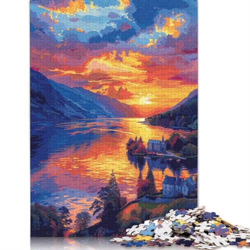 Sonnenuntergang in der Stadt, Puzzle, rechteckig, Pappe, 100% recycelter Karton, Puzzle für Erwachsene, 1000 Teile (75 x 50 cm) von POLIUAWS